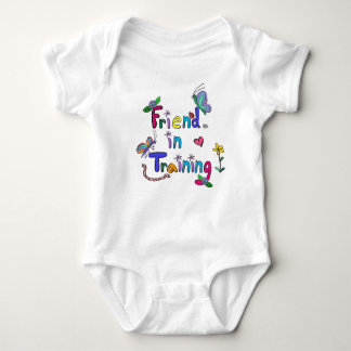 "Friend in Training" Vivid Colors Baby Strampler