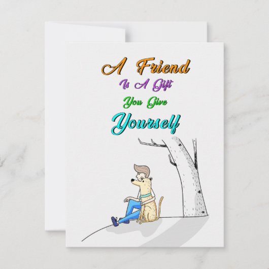 Friend ist ein Geschenk, dass Sie sich selbst Hund Dankeskarte (Vorderseite)
