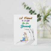 Friend ist ein Geschenk, dass Sie sich selbst Hund Dankeskarte (Stehend Vorderseite)