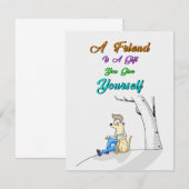 Friend ist ein Geschenk, dass Sie sich selbst Hund Dankeskarte (Vorne/Hinten)