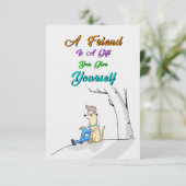 Friend ist ein Geschenk, dass Sie sich selbst Hund Einladung (Stehend Vorderseite)