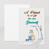 Friend ist ein Geschenk, dass Sie sich selbst Hund Einladung (Vorne/Hinten)