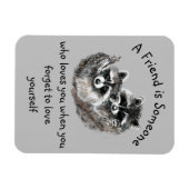 Friend Loves You Cute Raccoons Magnet (Horizontal)