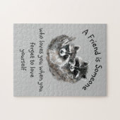 Friend Loves You Cute Raccoons Puzzle (Horizontal)
