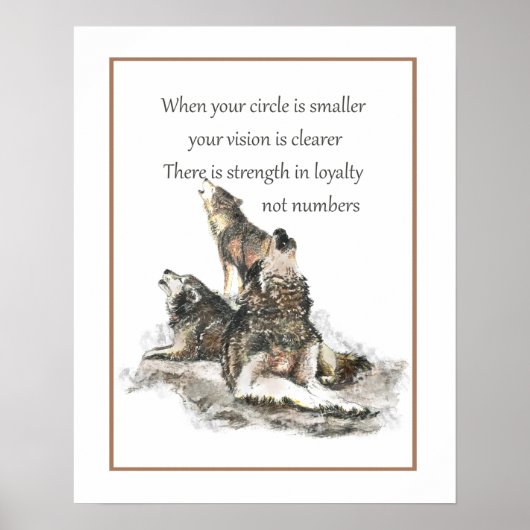 Friend Loyalty Wisdom Wolf Pack Angebot Poster (Vorne)