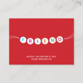 Friend niedlich Freundschaftsbracelet Roter Valent Begleitkarte (Vorderseite)