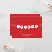 Friend niedlich Freundschaftsbracelet Roter Valent Karte (Vorderseite/Rückseite Beispiel)