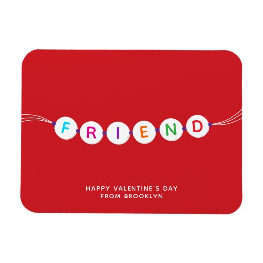 Friend niedlich Freundschaftsbracelet Roter Valent Magnet (Horizontal)