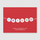Friend niedlich Freundschaftsbracelet Roter Valent Magnetkarte (Vorderseite)