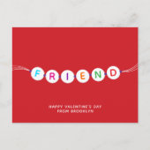 Friend niedlich Freundschaftsbracelet Roter Valent Postkarte (Vorderseite)