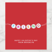 Friend niedlich Freundschaftsbracelet Roter Valent Weinetikett (Einzelnes Label)