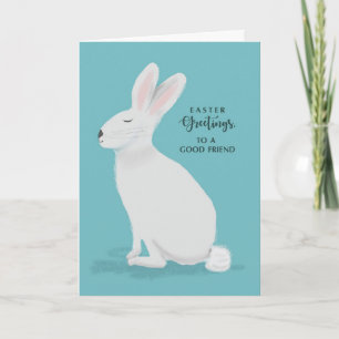 Friend Oaster Greetings White Rabbit Karte