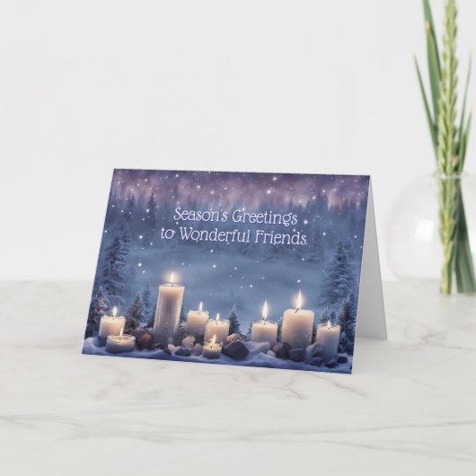Friend or Friends Seasons Greeting Christmas Karte (Vorderseite)