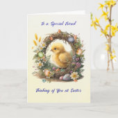 Friend Oster Chick Grapevine Karte (Gelbe Blume)