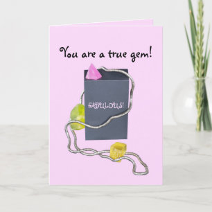 FRIEND PINK & YELLOW EIN GEM GEBURTSTAG DANKESKARTE