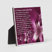 Friend Poem Plaque - Blume Design Fotoplatte (Vorderseite)