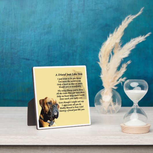 Friend Poem Plaque - Boxer Dog Design Fotoplatte (InSitu)