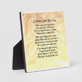 Friend Poem Plaque - Creme Silke Design Fotoplatte (Vorderseite)