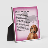 Friend Poem Plaque - Daschund Dog Design Fotoplatte (Vorderseite)