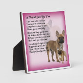 Friend Poem Plaque - French Bulldog Design Fotoplatte (Vorderseite)