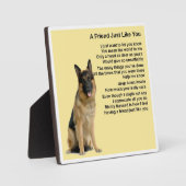 Friend Poem Plaque - German Shepherd Dog Design Fotoplatte (Vorderseite)