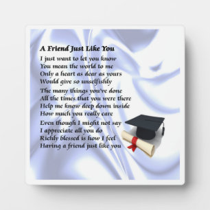 Friend Poem Plaque - Graduate Design Fotoplatte