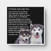 Friend Poem Plaque - Husky Hogs Design Fotoplatte (Vorderseite)