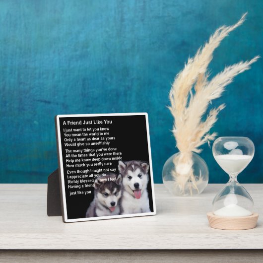 Friend Poem Plaque - Husky Hogs Design Fotoplatte (InSitu)