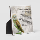 Friend Poem Plaque - Owl Design Fotoplatte (Vorderseite)