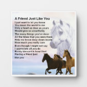 Friend Poem Plaque - Pferdedesign Fotoplatte (Vorderseite)