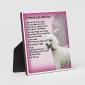Friend Poem Plaque - Poodle Dog Design Fotoplatte (Vorderseite)