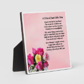 Friend Poem Plaque - Rose Design Fotoplatte (Vorderseite)