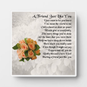 Friend Poem Plaque - Rose gestalten Fotoplatte