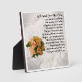 Friend Poem Plaque - Rose gestalten Fotoplatte (Vorderseite)