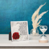Friend Poem Plaque - Rote Rosen Design Fotoplatte (InSitu)