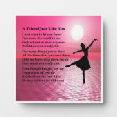 Friend Poem Plate - Ballerina Design Fotoplatte (Vorderseite)
