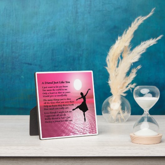 Friend Poem Plate - Ballerina Design Fotoplatte (InSitu)