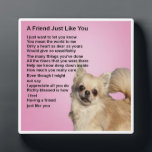 Friend Poem Plate - Chihuahua dog Design Fotoplatte<br><div class="desc">A great gift for a special friend who likes chihuahua dogs</div>