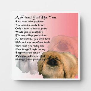 Friend Poem Plate - Pekingese dog Design Fotoplatte