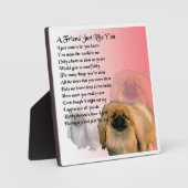 Friend Poem Plate - Pekingese dog Design Fotoplatte (Vorderseite)