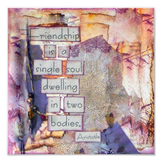 Friend Quote Freundschaft ist ein Single Soul Fotodruck (Vorne)