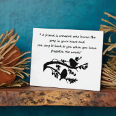 Friend Quote Song in meiner Heart Bird-Silhouette Fotoplatte (Seite)