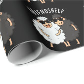 Friend Schafe Funny Sheep Pun Dark BG Geschenkpapier (Rolleneckpunkt)