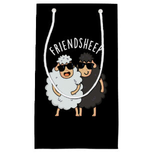 Friend Schafe Funny Sheep Pun Dark BG Kleine Geschenktüte