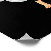 Friend Schafe Funny Sheep Pun Dark BG Poster (Ecke)