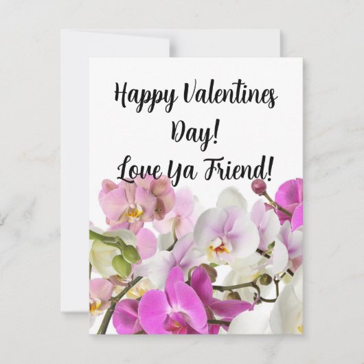 Friend Valentines Flat Note Card Mitteilungskarte (Vorderseite)