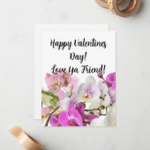 Friend Valentines Flat Note Card Mitteilungskarte (Vorderseite/Rückseite Beispiel)