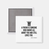 Friend weiß alles über dich magnet (Vorderseite/Rückseite)