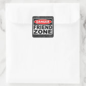 Friend Zone Quadratischer Aufkleber (Tasche)