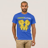 Friendation Cat Cartoon T - Shirt (Vorne ganz)